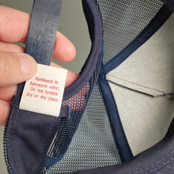 Vintage Blue Blank Snapback Trucker hat Made in USA - Picture 2 of 10